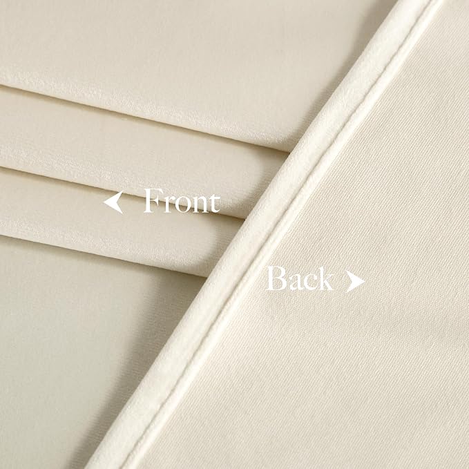 NICETOWN Ivory White Winter Velvet Curtains - Image 6