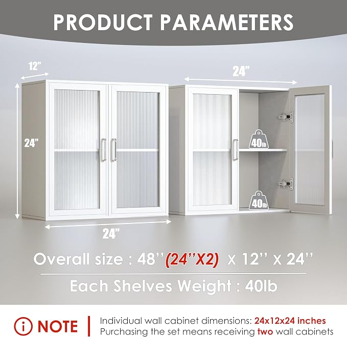 Furnaza Kitchen Wall Cabinets 4 Doors - Image 2