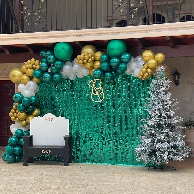 COKAOBE Emerald Green Shimmer Wall Backdrop, Photo Backdrops - Image 7