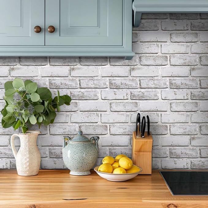 COMSTICKC 3D Faux Brick Wall Panel Peel and Stick, Small Size, Ultra-Light PVC - Image 2