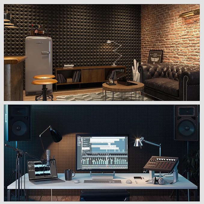 JBER 24Pack Pyramid Sound Proof Foam Panels - Image 2