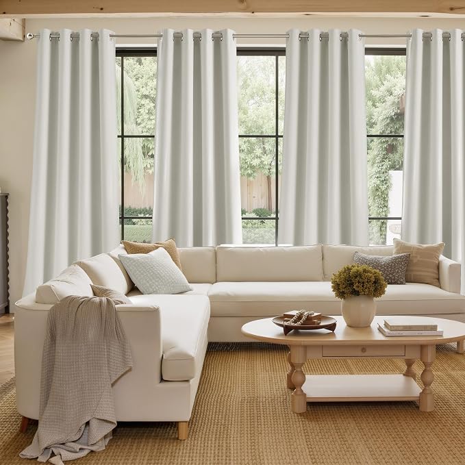 NICETOWN Natural Room Darkening Curtains 84 inches Long - Image 4