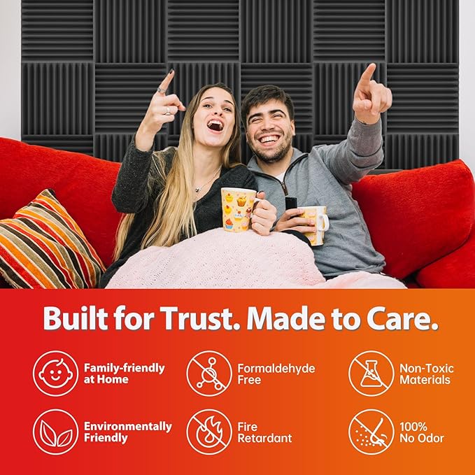 96 Pack Acoustic Panels – Sound Proof Foam Panels - Image 5