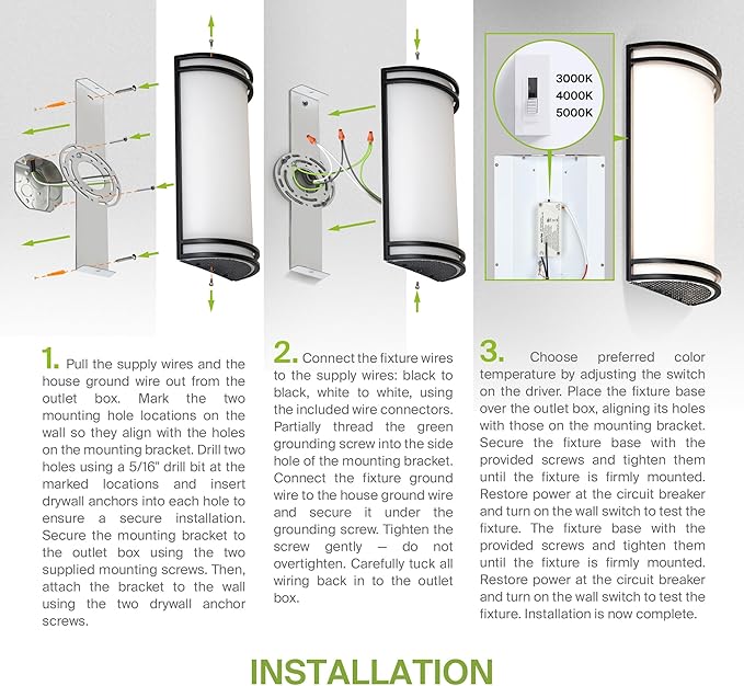 ASD LED Indoor Wall Mount Light Fixture - Image 8
