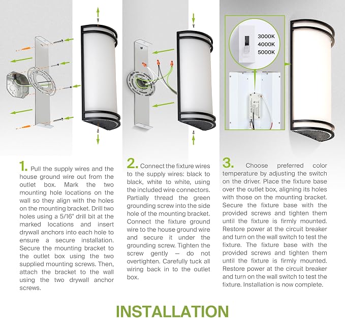 ASD LED Indoor Wall Mount Light Fixture - Image 8