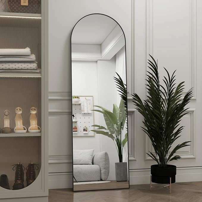 Arched Full Length Door Mirror 14x48, Metal Frame - Image 4