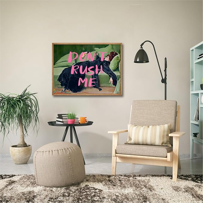 Vintage Eclectic Aesthetic Wall Art Print Don't Rush Me Altered Art Portrait - Image 2