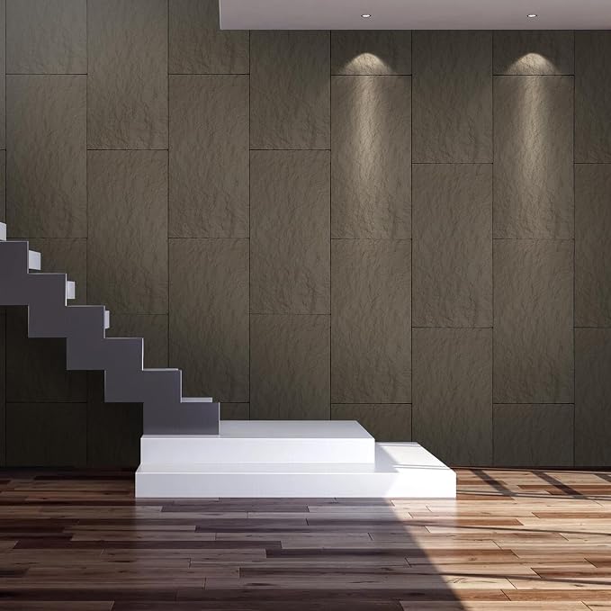 KASARO PU 3D Faux Stone Wall Panels, Cement Texture Accent - Image 2
