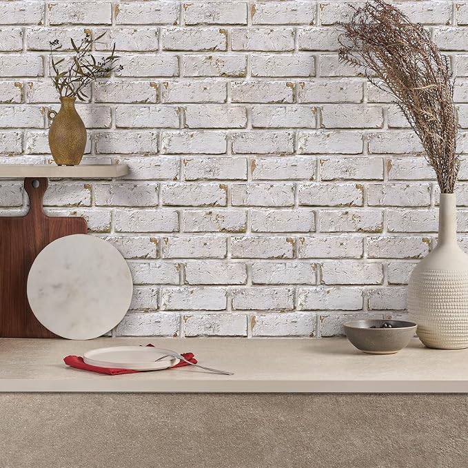 3D Peel and Stick Faux Brick Wall Panels 11.8" x 11.8" 10-Pack, Small - Image 8