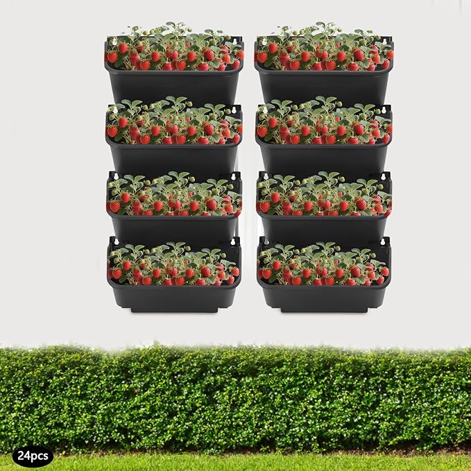 Vertical Wall Planter with 24 Pots, Hanging Garden Plant Flowerpot Holder - Image 6