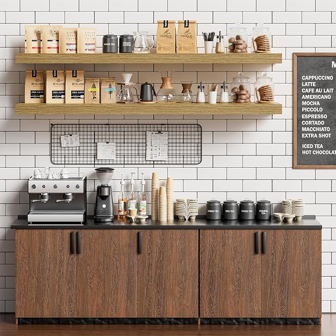 Heimlove Floating Shelves for Wall 48 Inches Long, 9.3" Deep Oak Floating Shelf - Image 6