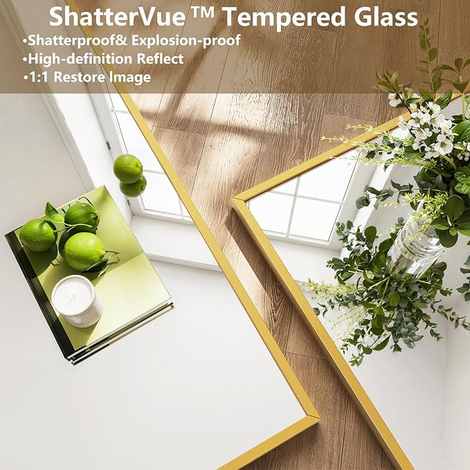 Koonmi 77"x38" Floor Mirror Full Length, Bedroom Floor Body Mirror - Image 3