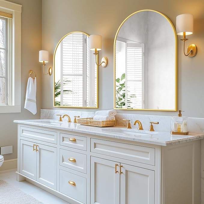 Arched Bathroom Mirror for Wall, HD Glass Over Sink for Bathroom - Image 4
