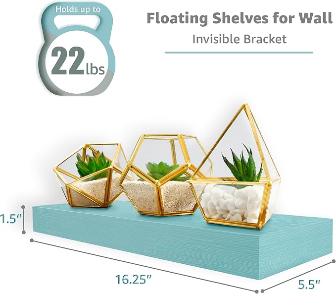 Sorbus Floating Shelves for Wall – 16 Inch Floating Shelf for Kitchen, Living - Image 3