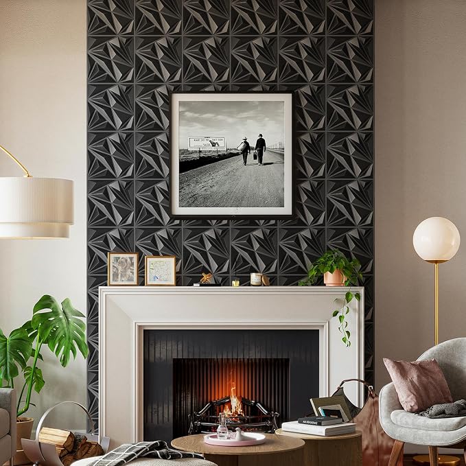 STICKGOO Black 3D Wall Panels for Interior Wall Decor, 33 Pack - Image 9
