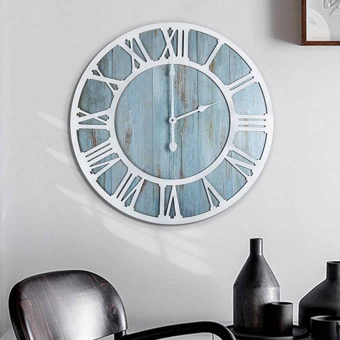 1st owned Wall Clocks for Living Room Decor, Round Silent Non Ticking, Modern - Image 3