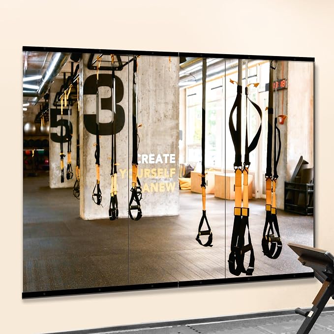 TRAHOME Home Gym Mirror for Wall, Glass Frameless Body Large Mirror for Home Gym - Image 8