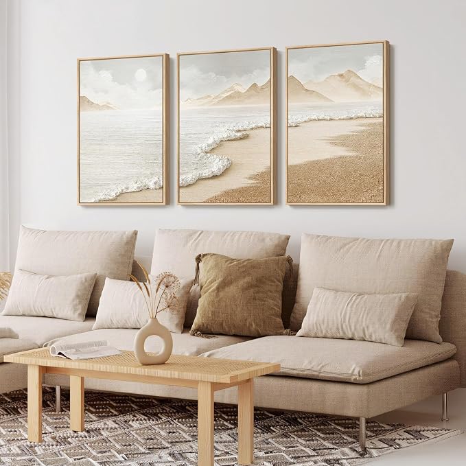 Framed Boho Beach Coastal Wall Art - Image 2