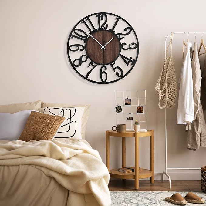 1st owned Wall Clock for Living Room -13" Silent Non Ticking, Battery Operated - Image 8