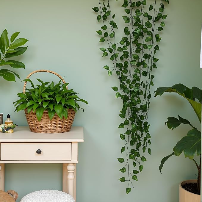 450 Feet 60 Pack Fake Greenery Hanging Garland, Artificial Ivy Leaf Plants - Image 5