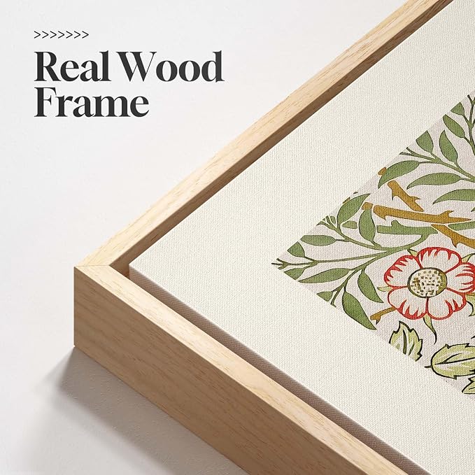 Framed William Morris Canvas Wall Art - Image 5