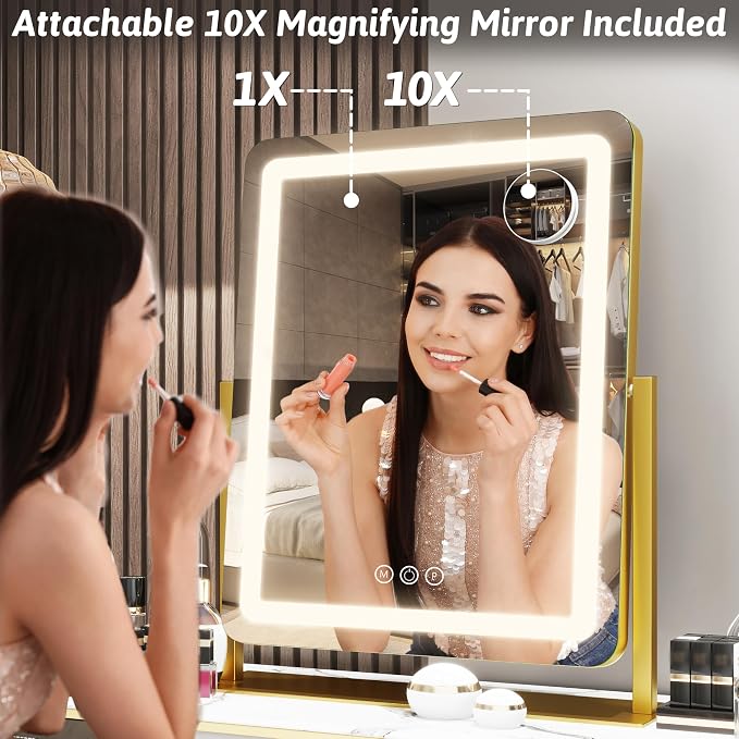 FENNIO Vanity Mirror with Lights 22 Inch- LED Lighted Makeup Mirror, Large - Image 7