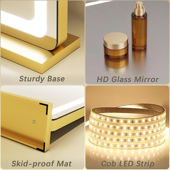 ROLOVE 23"x18" Gold Vanity Mirror - Image 8
