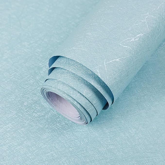 Abyssaly Blue Contact Paper Peel and Stick Wallpaper 15.7" X 118" Removable by Abyssaly