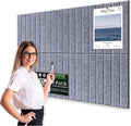 Large Cork Bulletin Board for Wall 36"x24", 6 Pack Felt Slat Wall Panel Tiles by Kciplab