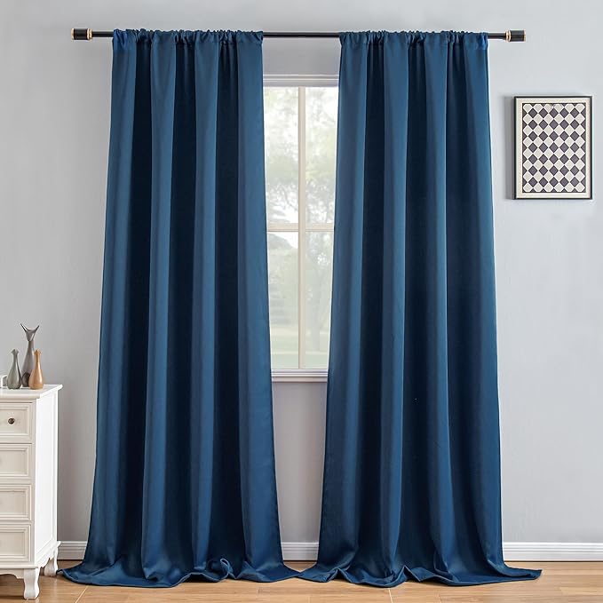 IGEMAEVE Blackout Curtains 96 Inch Length 2 Panels Set, Rod Pocket Energy by IGEMAEVE
