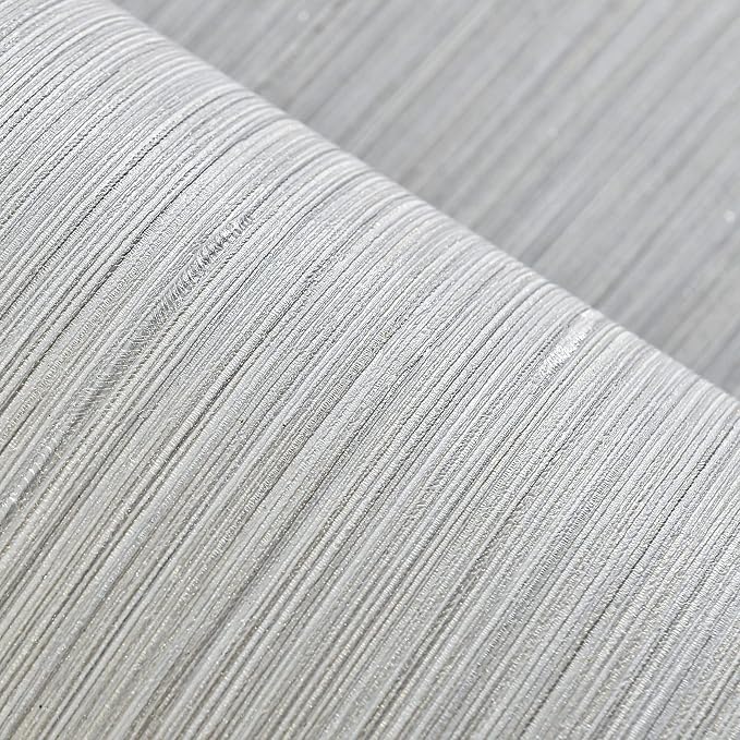Haimin Grasscloth Wallpaper Textured 24in X 393in Fabric Contact Paper Wall by HaiminHomeDecorWallpaper