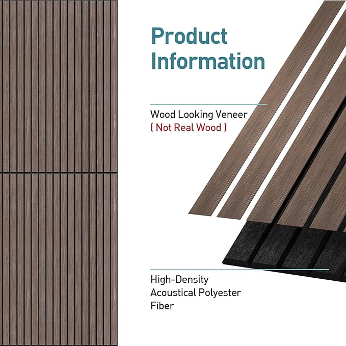 6 Pack Acoustic Wall Panels, 47.2" X 23.6" Sound Absorbing Panels, Decorative - Image 2