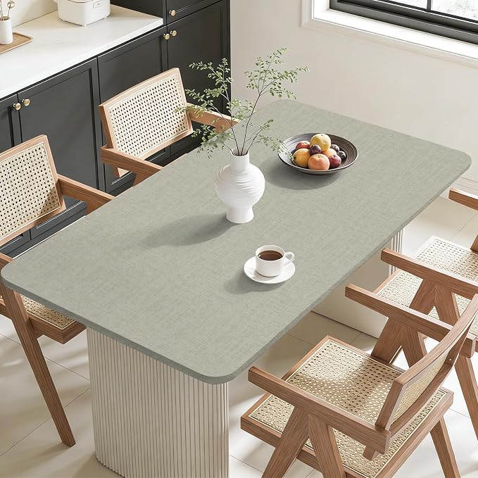 practicalWs Cream Contact Paper 17.7 inch ×393.7 inch Grasscloth Texture Peel - Image 6