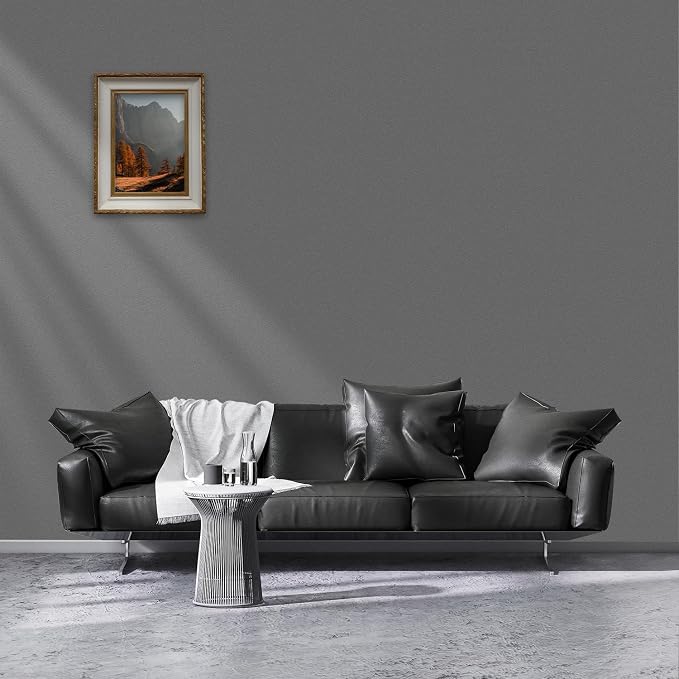 Yancorp 16"x394" Matte Dark Gray Contact Papaer Peel and Stick Wallpaper Vinyl - Image 2