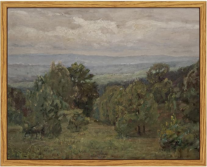 InSimSea Framed Canvas Wall Art, Vintage Landscape Art by InSimSeaArt