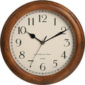 Wooden Wall Clock with Retro Design, 11 Inches Round Wall Clocks Battery by Kesin