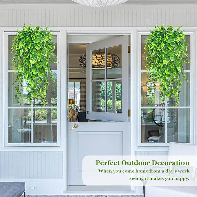 8 Pack Artificial Hanging Plants Fake Greenery Plants Fake lvy Vine - Image 5