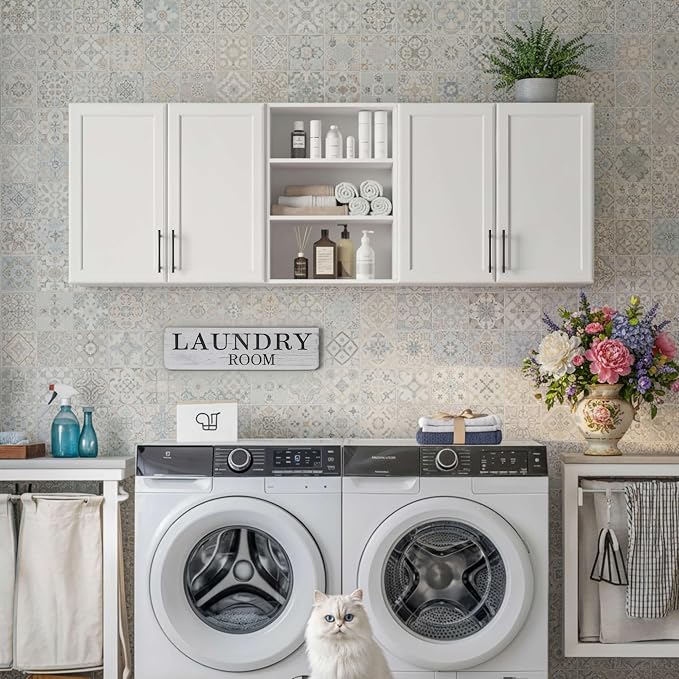 Furnaza Wall Cabinets for Laundry Room, Shaker Wall Mounted Kitchen Cabinets - Image 7