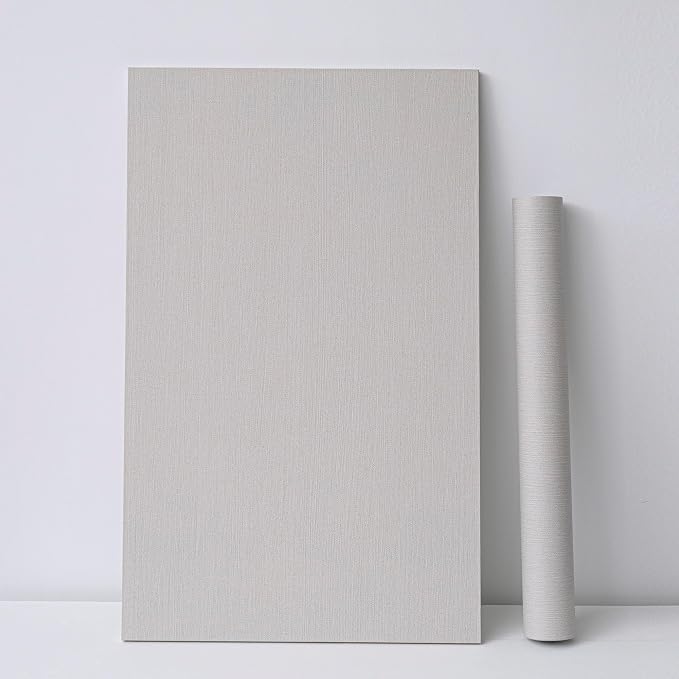Haimin Fabric Wallpaper Textured Contact Paper Peel and Stick Faux Linen Wall - Image 8