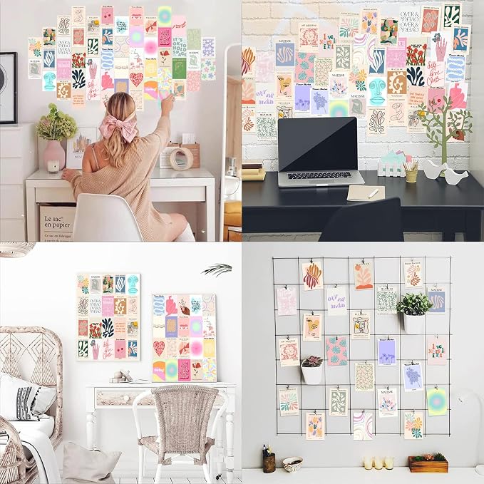 KBKBART 70pcs Danish Pastel Wall Collage Kit Aesthetic Pictures, Cute Danish - Image 7