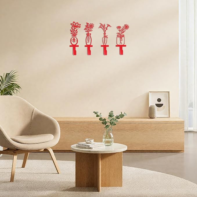 Decorative Wall Hooks, Metal Flowers Wall Decor - Image 7