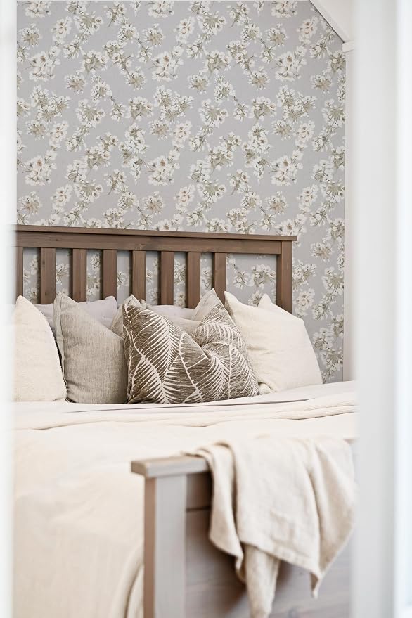 17.3" x 78.7" Floral Peel and Stick Wallpaper Removable Wallpaper Peel and Stick - Image 5