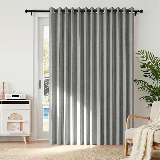 RYB HOME Accordion Style Room Divider Curtain-100% Blackout Folding Accordion by RYBHOME