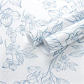 Ismoon Vintage Floral Peel and Stick Wallpaper White and Blue Wallpapaer by Ismoon