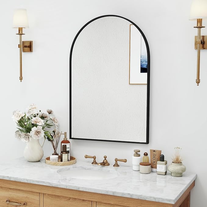SCWF-GZ 30x20 Arch Mirror Rectangle Wall Mounted Hanging or Against Wall - Image 9