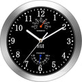 HITO 10 Inch Silent Wall Clock Battery Operated Non Ticking Glass Cover Silver by hito