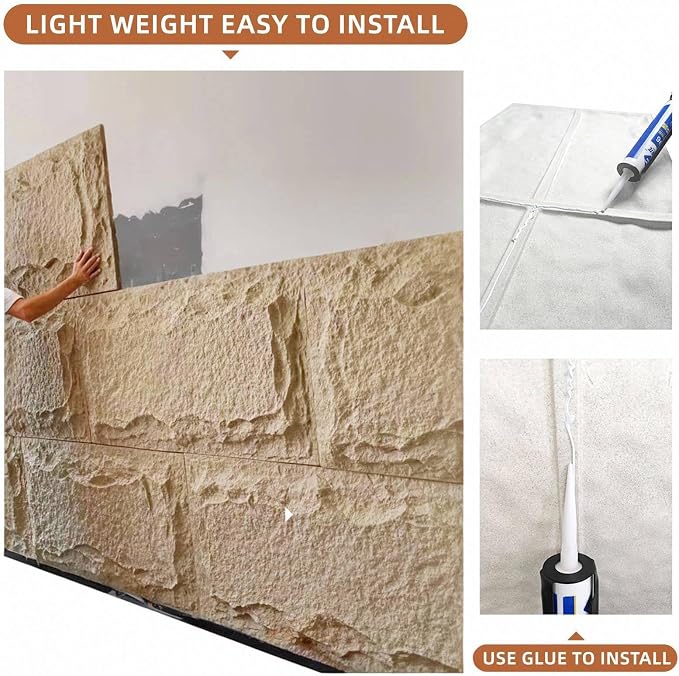 Stone 3D Wall Panels, 23.6"*47.2" Wall Paneling - Image 4