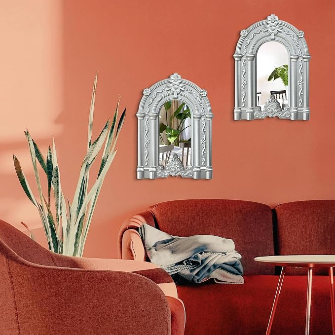 ZEXUIRU 2 Set. Rustic Wall Mirrors - Image 2