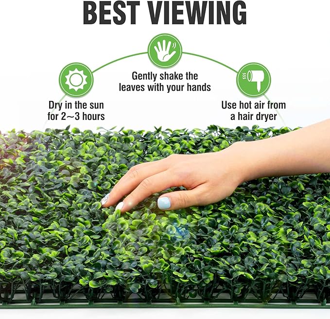 KASZOO 24 Pack 20"x20" Grass Wall Panels - Image 5