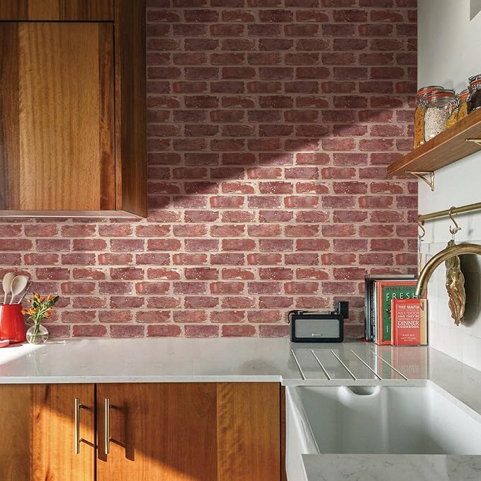 Commomy 10 Pcs Peel and Stick Brick Tile -11.8"X11.8" Small Size PVC 3D Faux - Image 8